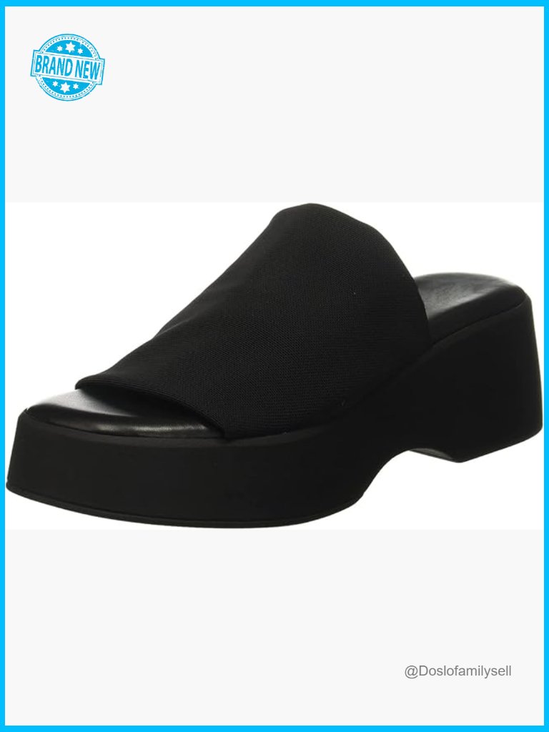 Wedge Slide Sandals Platform Open Toe Slip On Elastic Band Comfortable